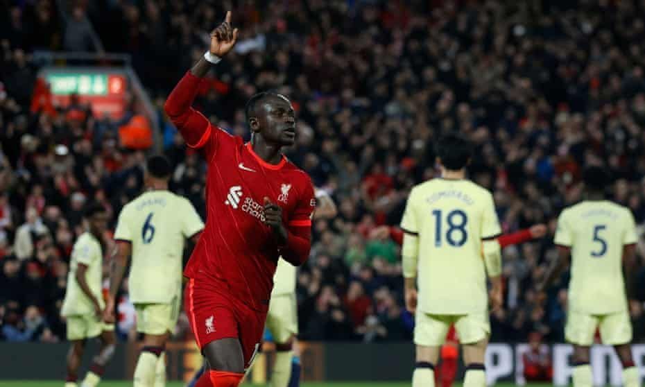 Sadio Mane scored his seventh goal against Arsenal.