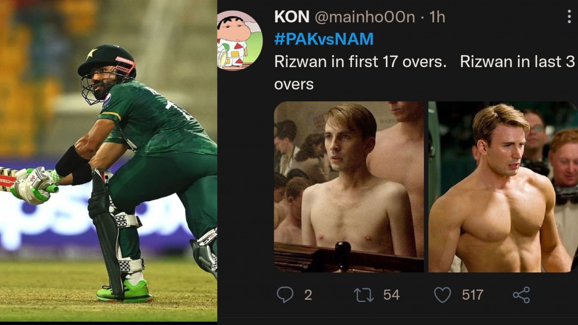 Mohammad Rizwan played a match-winning knock for Pakistan in their T20 World Cup match against Namibia