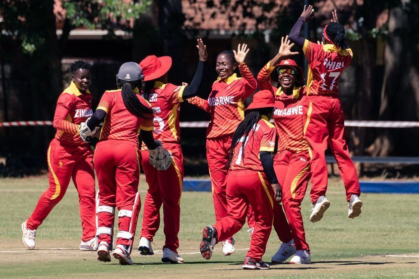 Zimbabwe Women&#039;s Cricket team in action (Image Captaion : ICC)