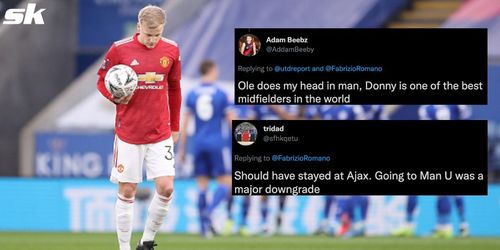 Manchester United fans are furious about Donny van de Beek's treatment.