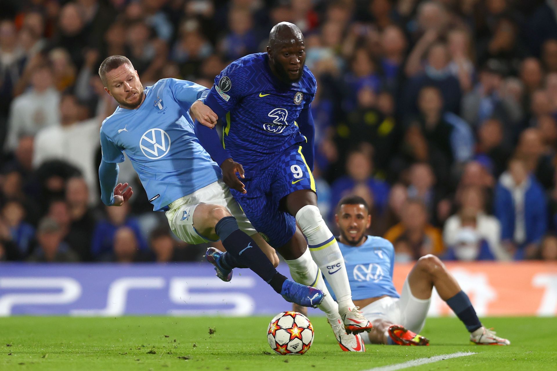 Romelu Lukaku in action for Chelsea