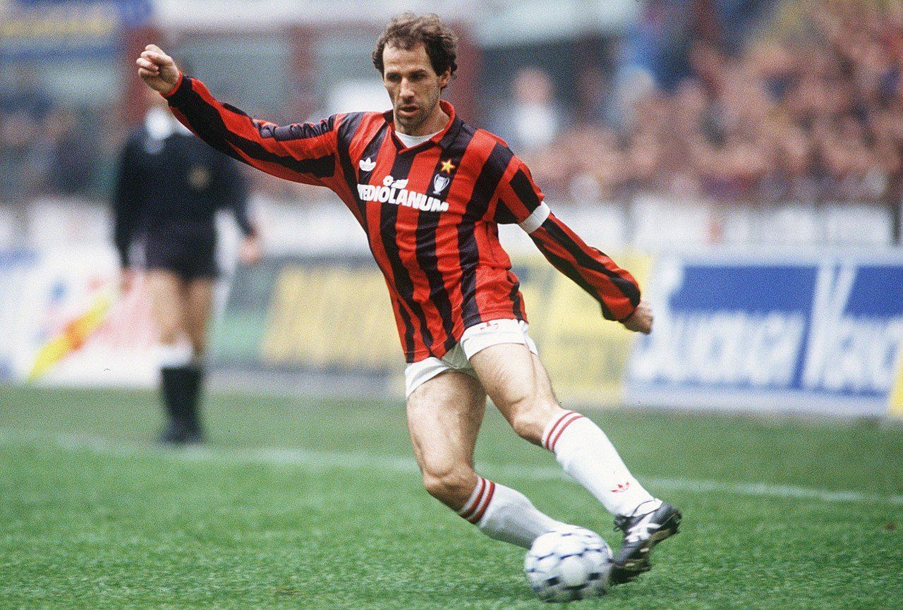 Franco Baresi in action for AC Milan