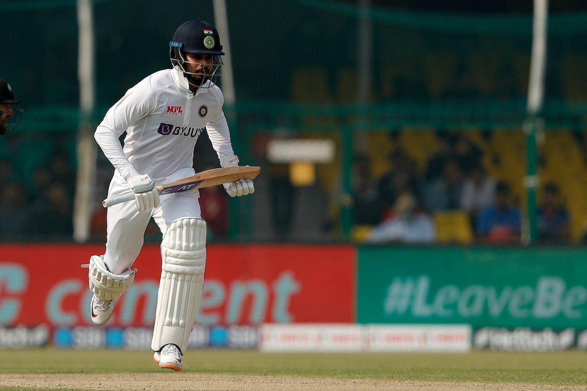 Shreyas Iyer is unbeaten on 75 after the end of the first day&#039;s play in Kanpur (PC: BCCI).