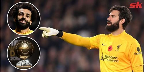 Alisson Becker talks about Liverpool teammate Mohamed Salah's chances of winning the Ballon d'Or award.