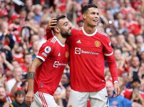 Bruno Fernandes and Cristiano Ronaldo