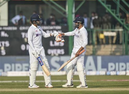 Shreyas Iyer and Ravindra Jadeja finished the day on the back of a 113-run partnership