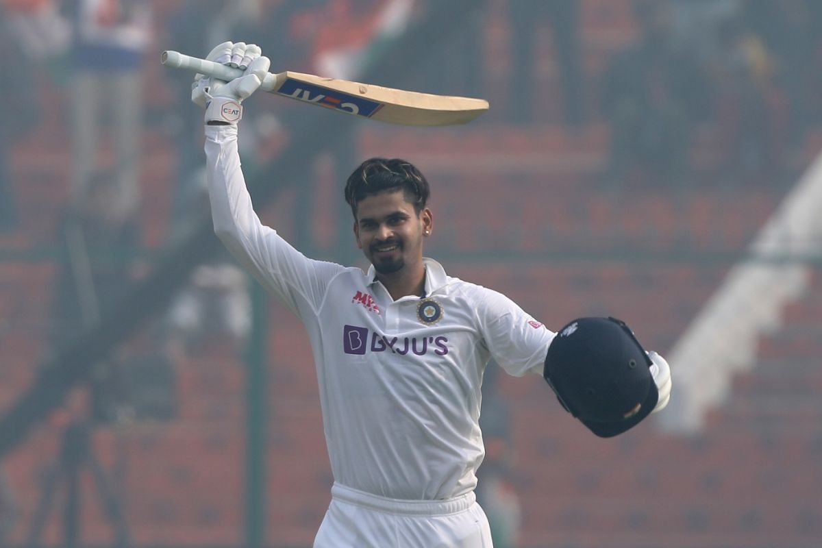 Shreyas Iyer marked his Test debut memorable with a brilliant century (Credit:BCCI)
