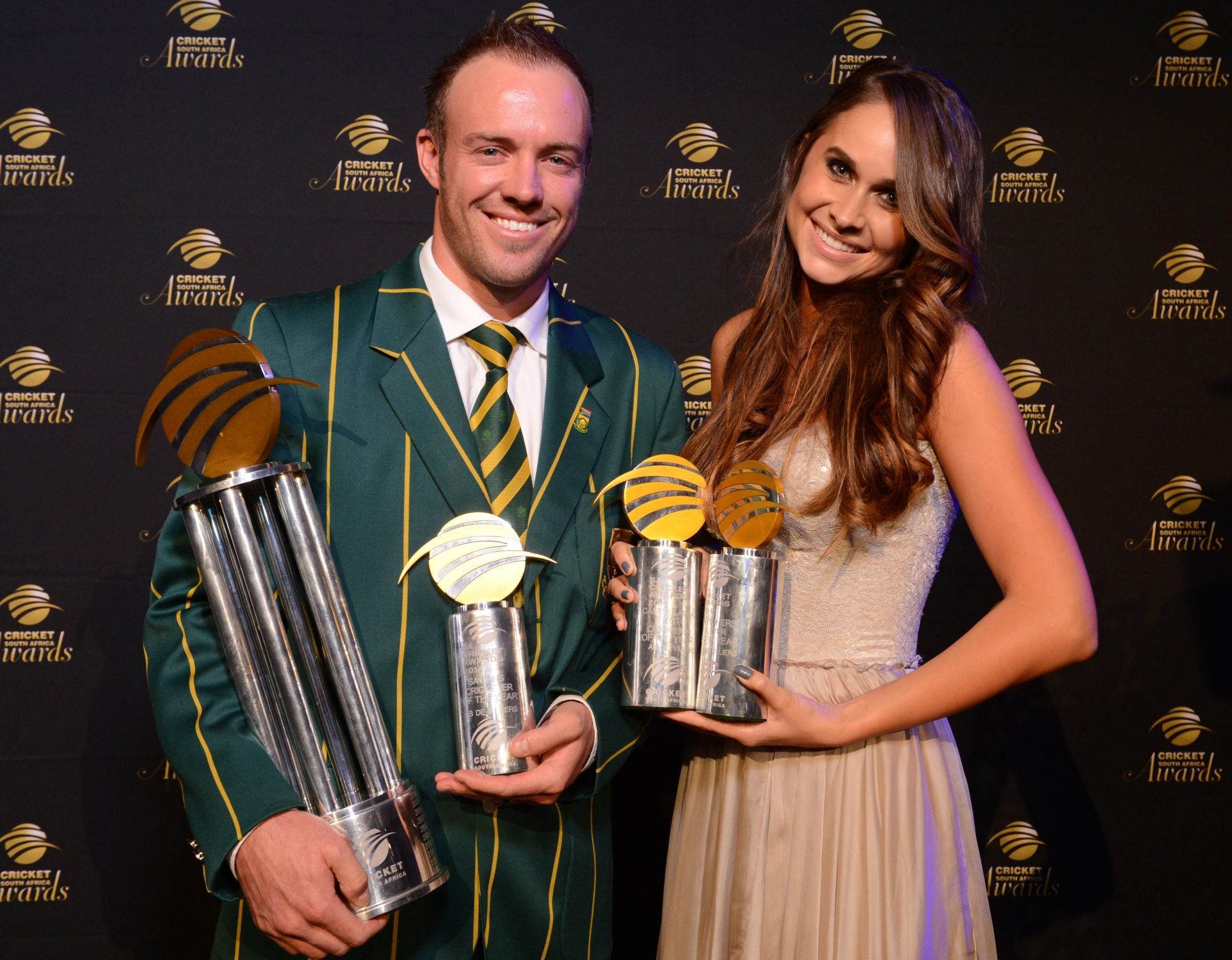 AB de Villiers with his wife Danielle
