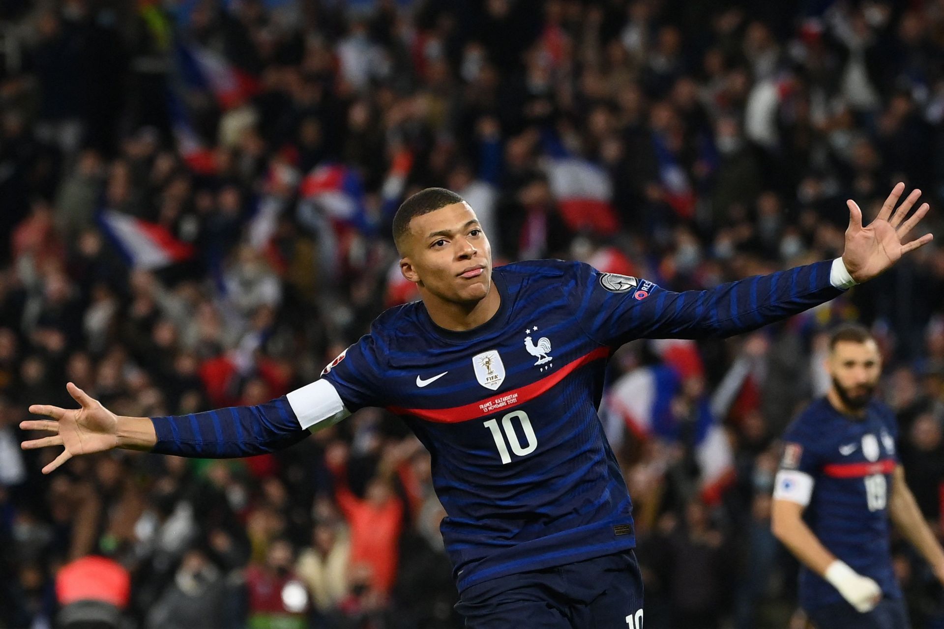 Kylian Mbappe assisted France&#039;s first goal before scoring the second