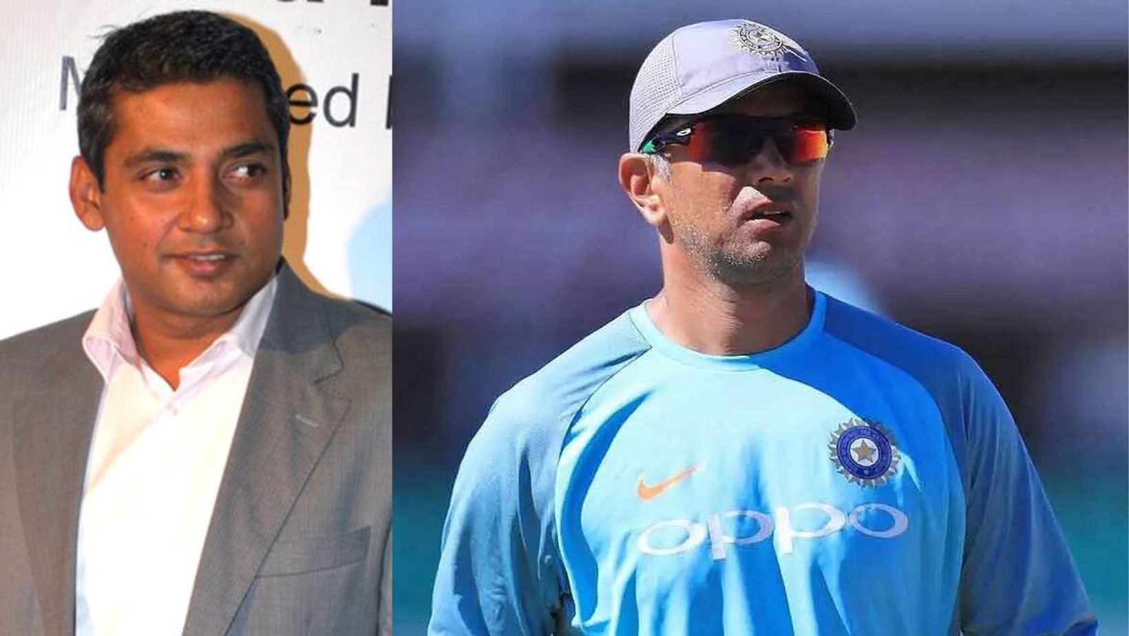 Ajay Jadeja (L) reacts to Rahul Dravid&#039;s appointment.