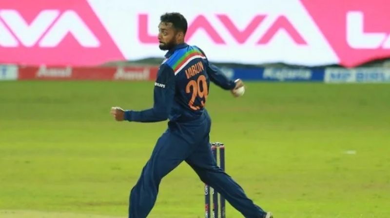 Team India leg-spinner Varun Chakravarthy. Pic: Twitter