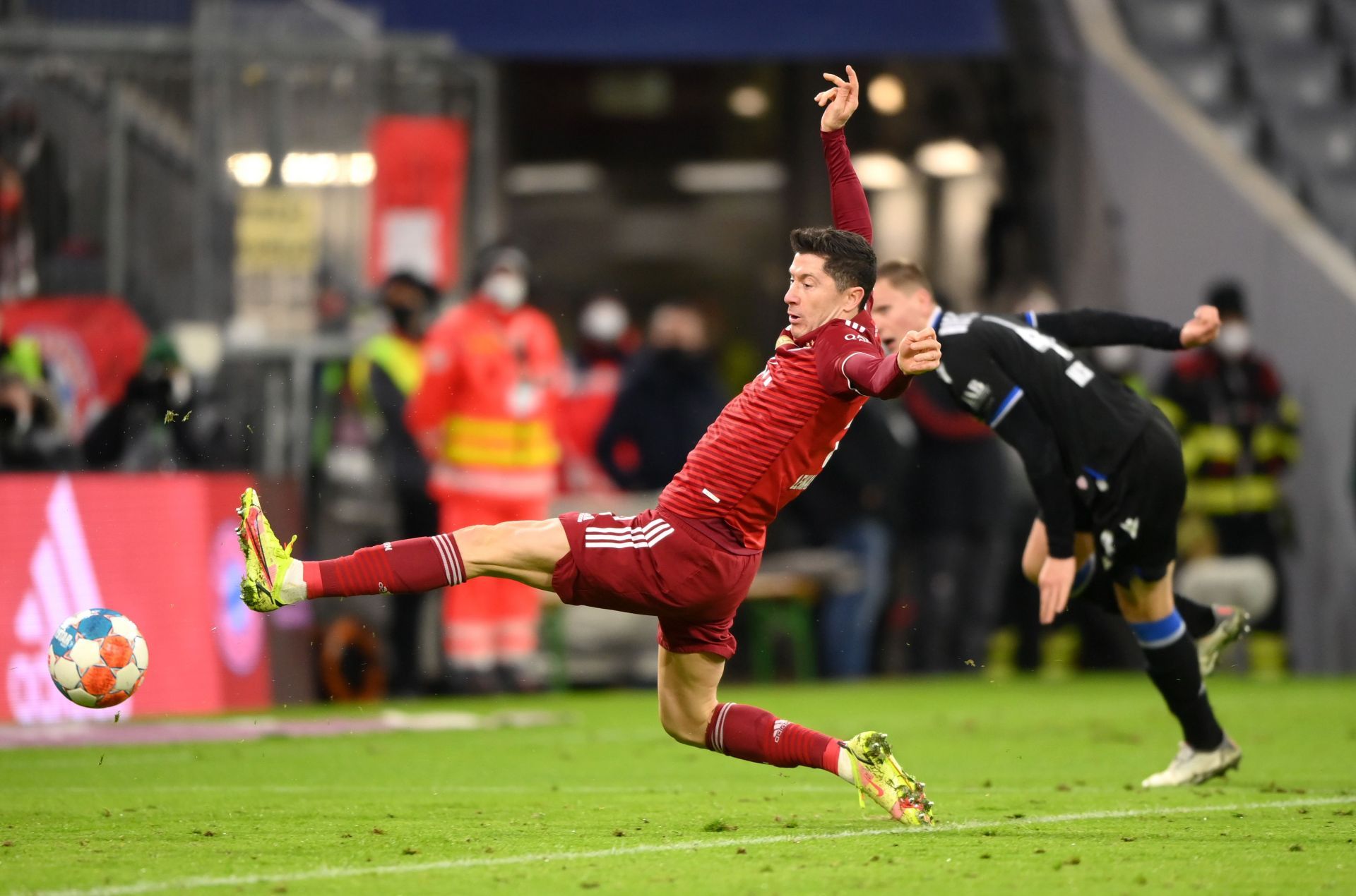 Robert Lewandowski in action for Bayern Munich