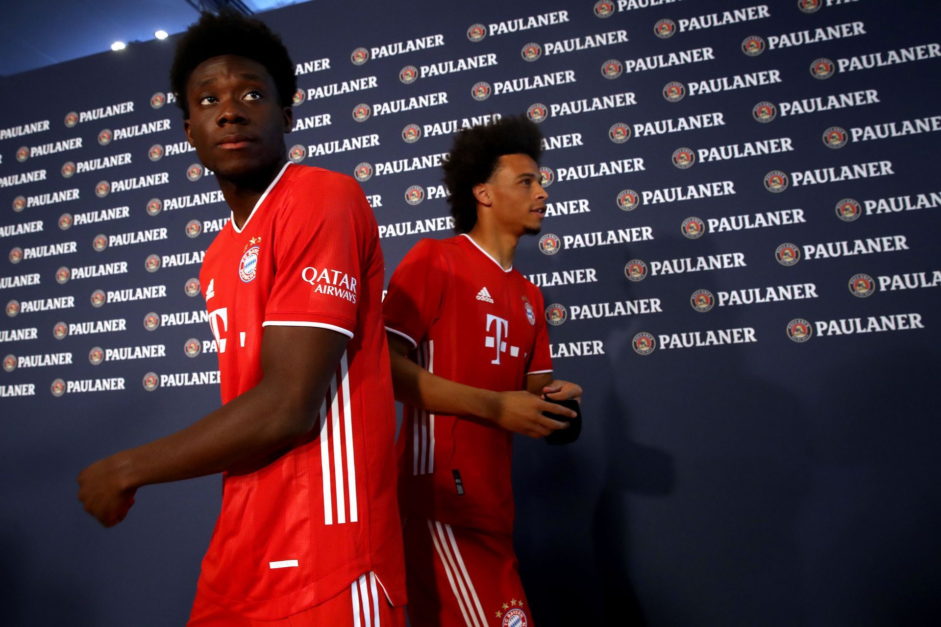 Alphonso Davies (left) has been a revelation for club and country.