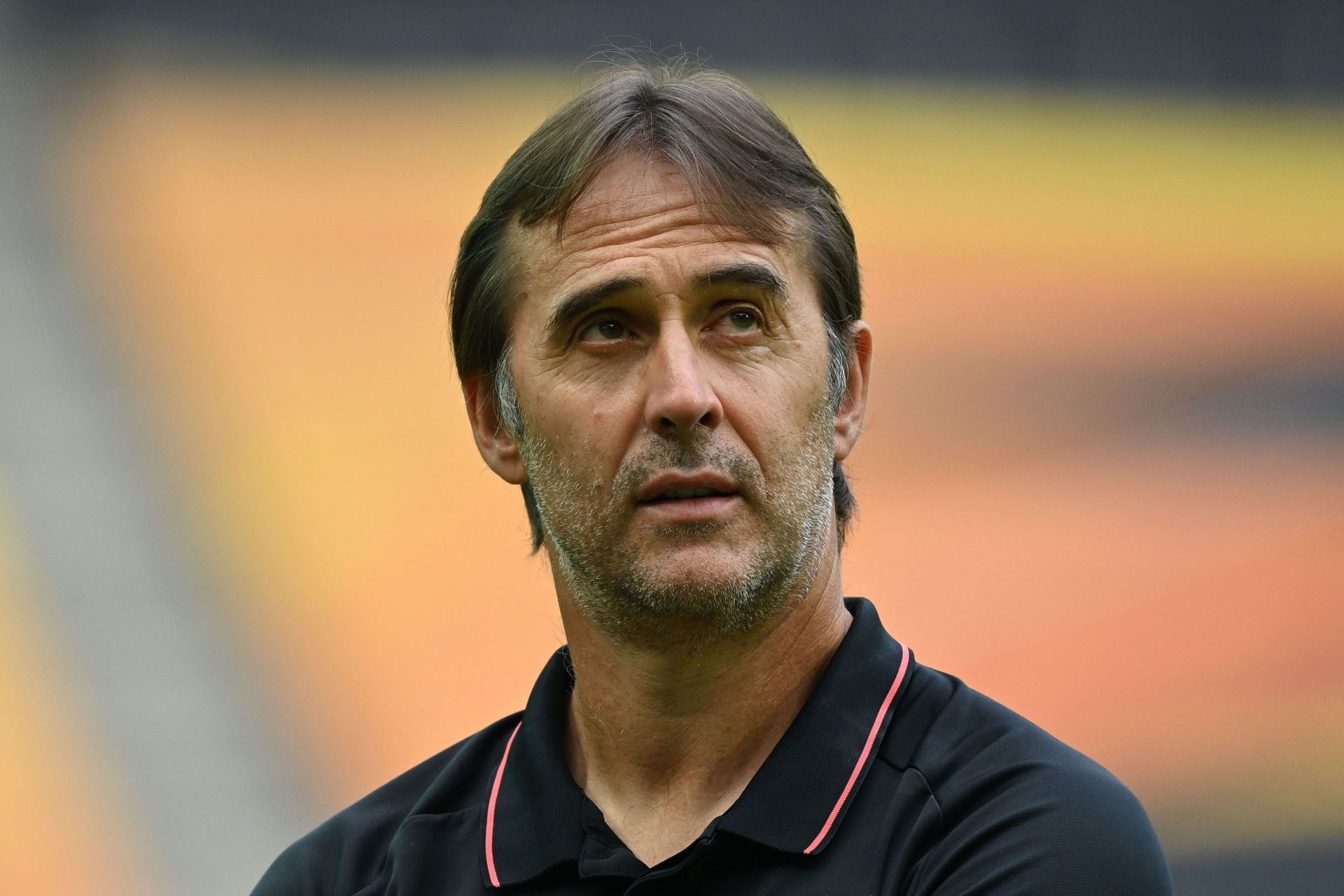 Former Real Madrid manager Lopetegui during Sevilla&#039;s training session.