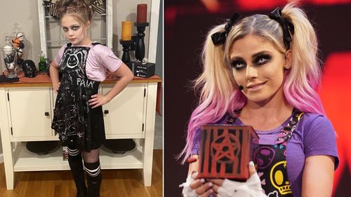 T-BAR's niece dressed up as Alexa Bliss on Halloween