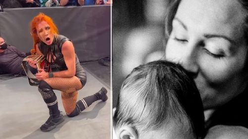 Becky Lynch responds after a fan mentions her baby on RAW