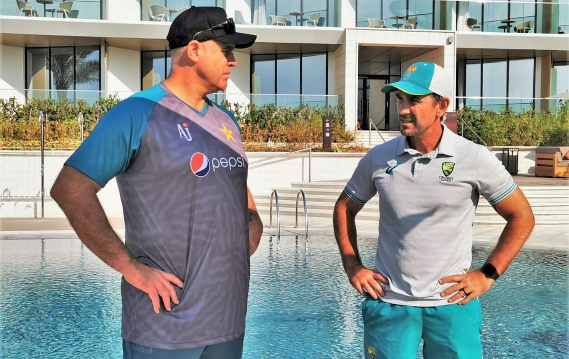 Matthew Hayden (L) and Justin Langer. (Image source: Pakistan Cricket/Instagram)