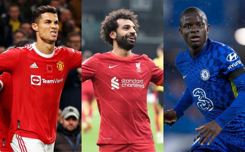 Cristiano Ronaldo, Mohamed Salah and N&#039;Golo Kante