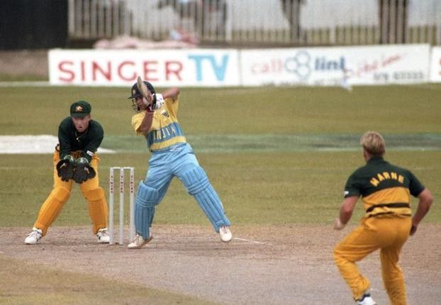 Sachin Tendulkar during his maiden ODI ton in 1994 [Image- Twitter]
