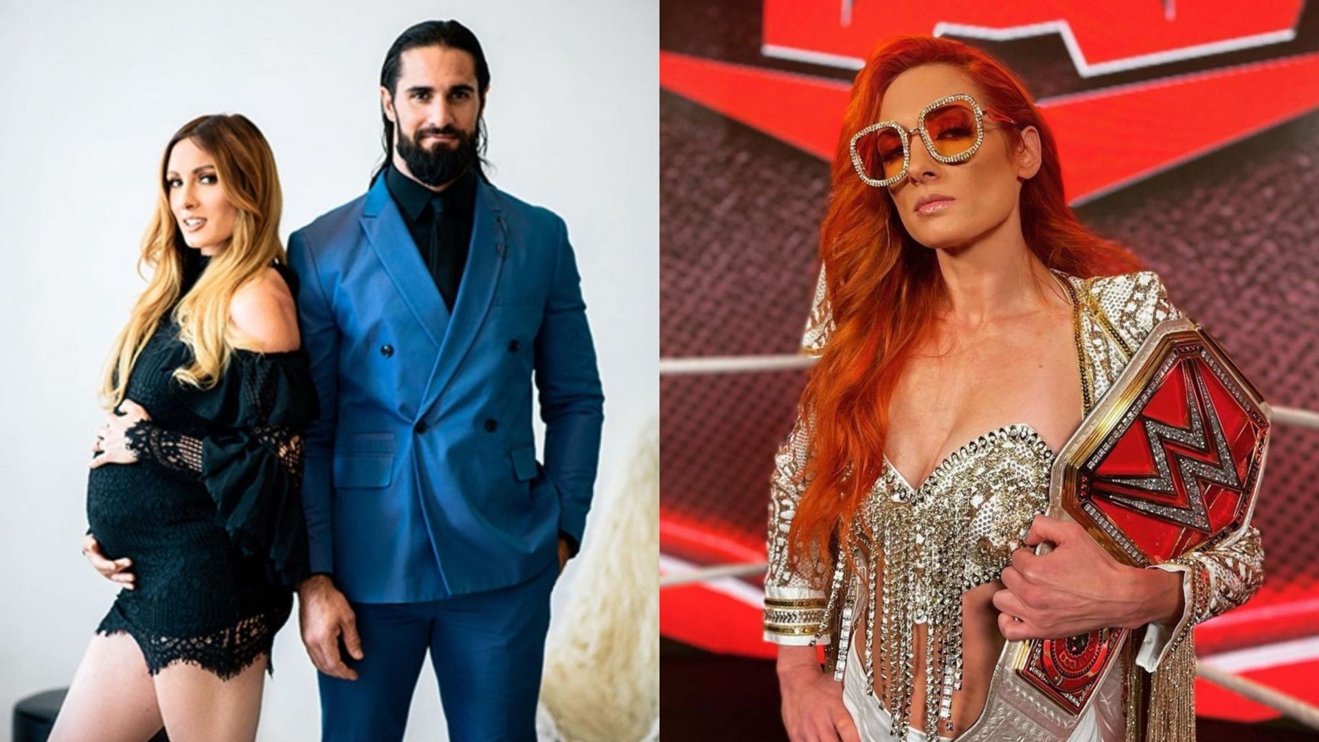 WWE RAW Women&#039;s Champion Becky Lynch and Seth Rollins