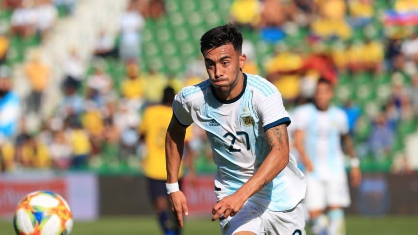 Nicolas Gonzalez in action for Argentina