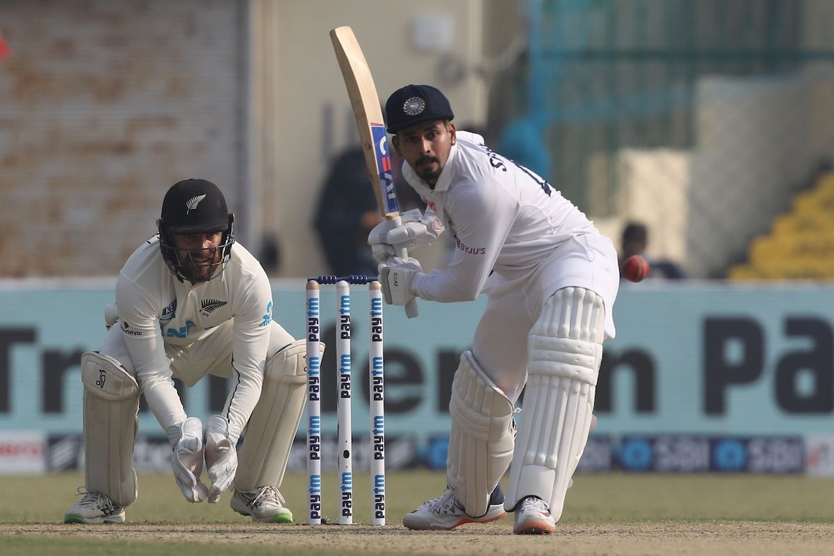 Shreyas Iyer is generally at home against the spinners even on turning tracks. [P/C: BCCI]