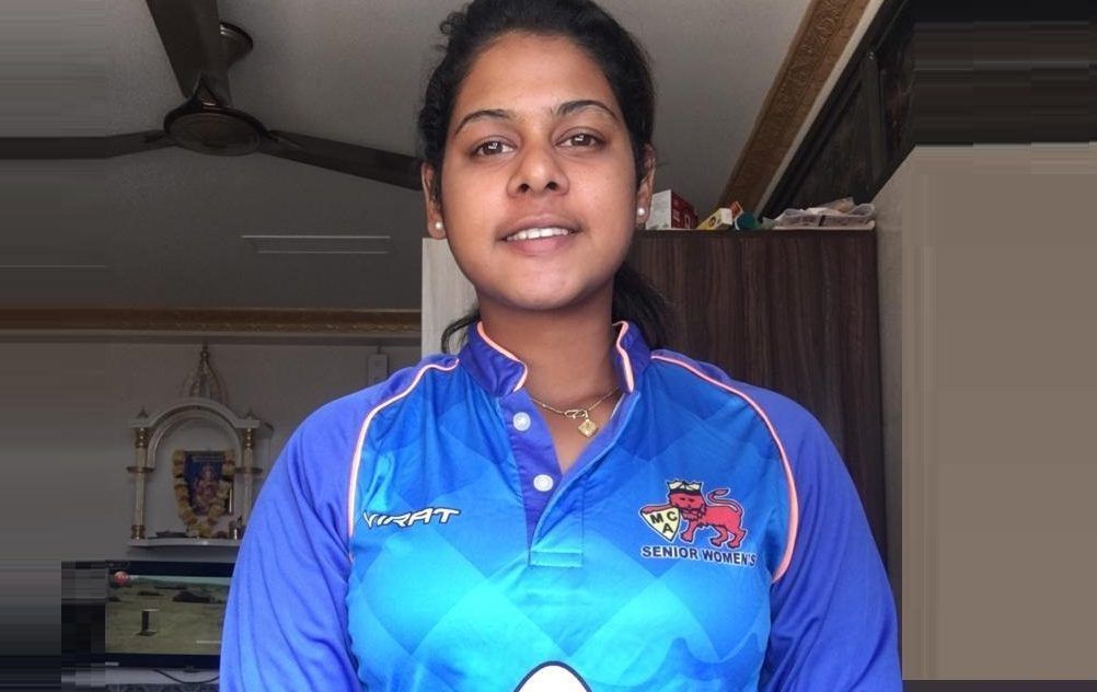 Mumbai player Vrushali Bhagat poses for a picture.