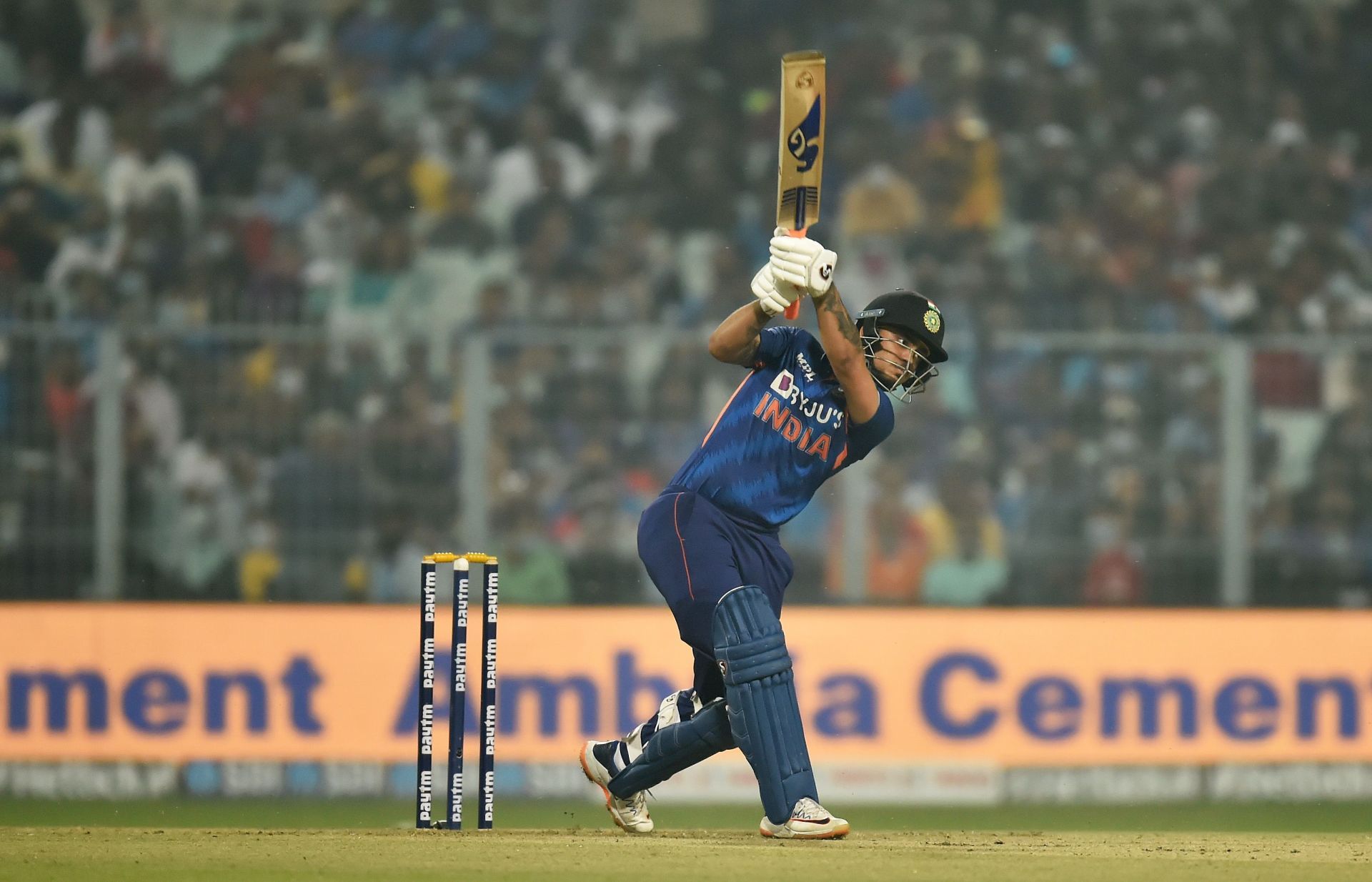Ishan Kishan in action during the final T20I against New Zealand