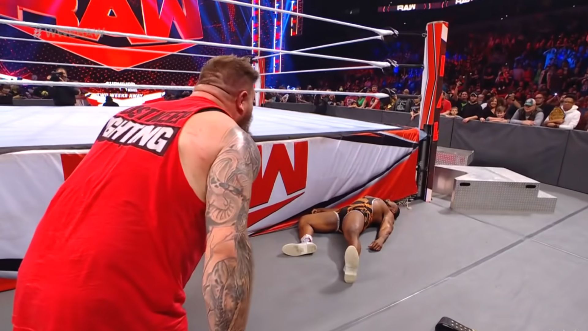 Kevin Owens attacked Big E after his loss to Seth Rollins on RAW.