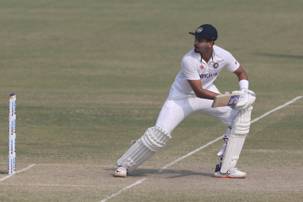Shreyas Iyer during the 1st Test vs New Zealand