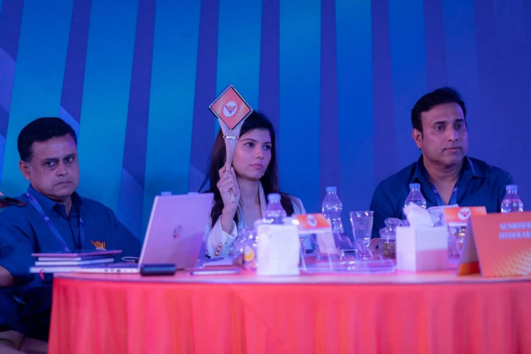 Sunrisers Hyderabad (SRH) during the IPL 2021 auction. Pic: IPLT20.COM