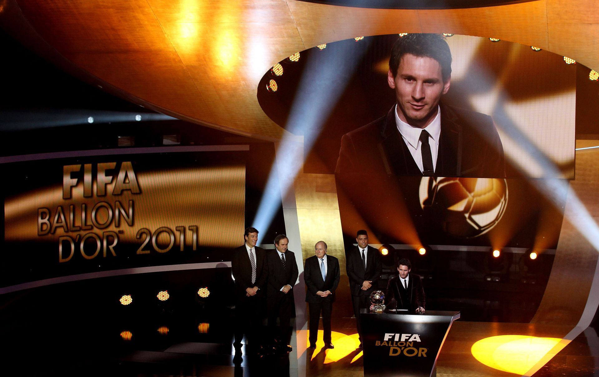 Messi at the FIFA Ballon d'Or Gala 2011