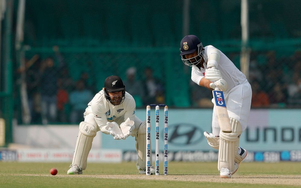 Ajinkya Rahane hit six fours in his innings (Image Courtesy: BCCI)