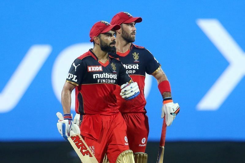 Virat Kohli and Glenn Maxwell. Pic: IPLT20.COM