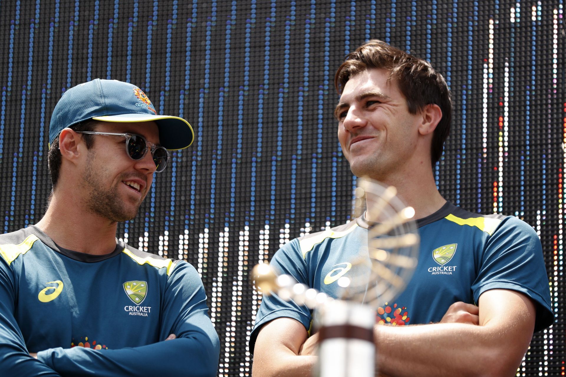 Travis Head and Pat Cummins at Australia Family Day