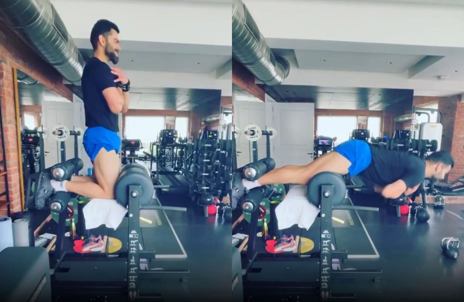 Virat Kohli works hard in the gym in Mumbai ahead of his Test return. (PC: Instagram)