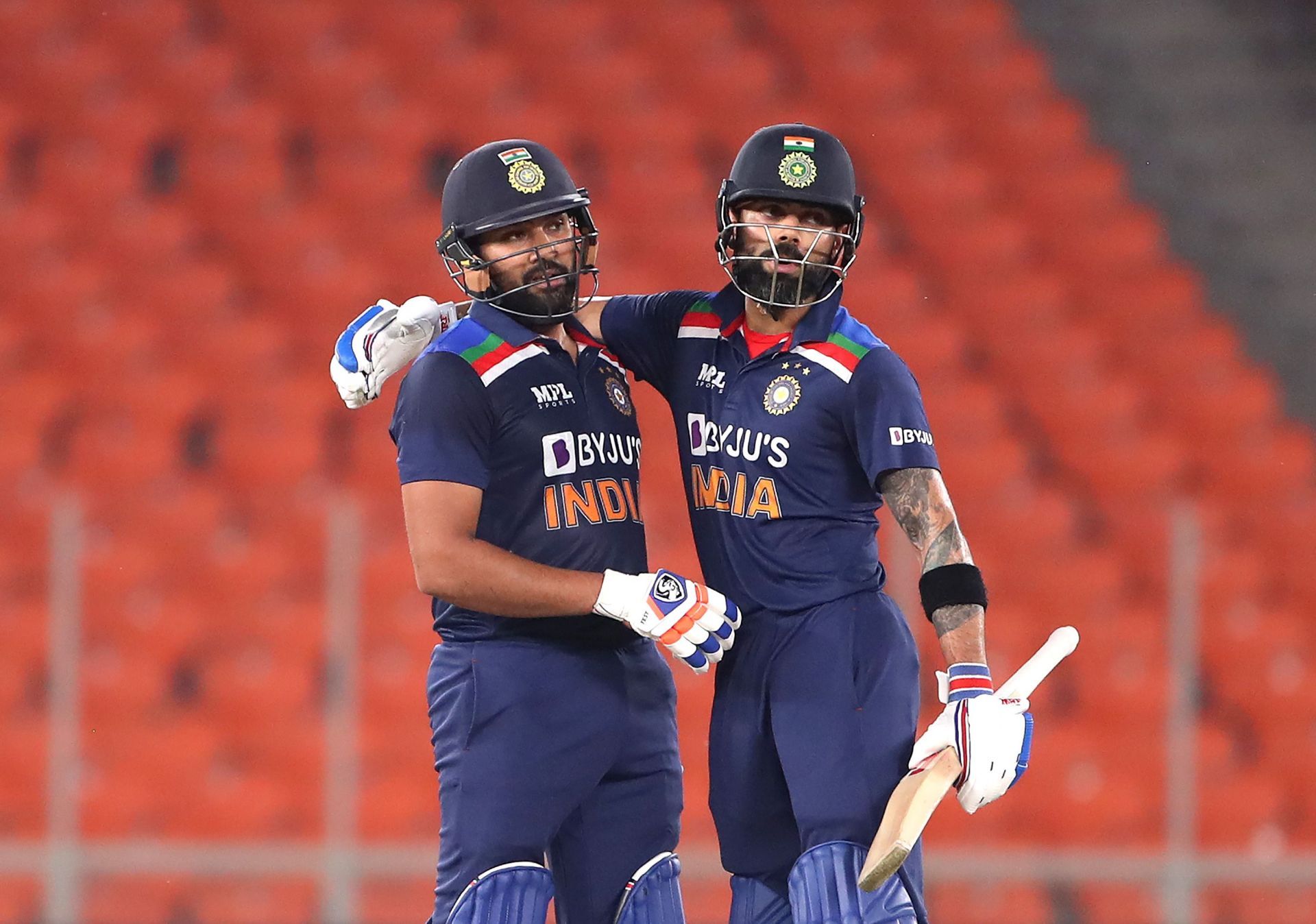 Rohit Sharma (L) and Virat Kohli have been mainstays in India&#039;s batting lineup for a long time.