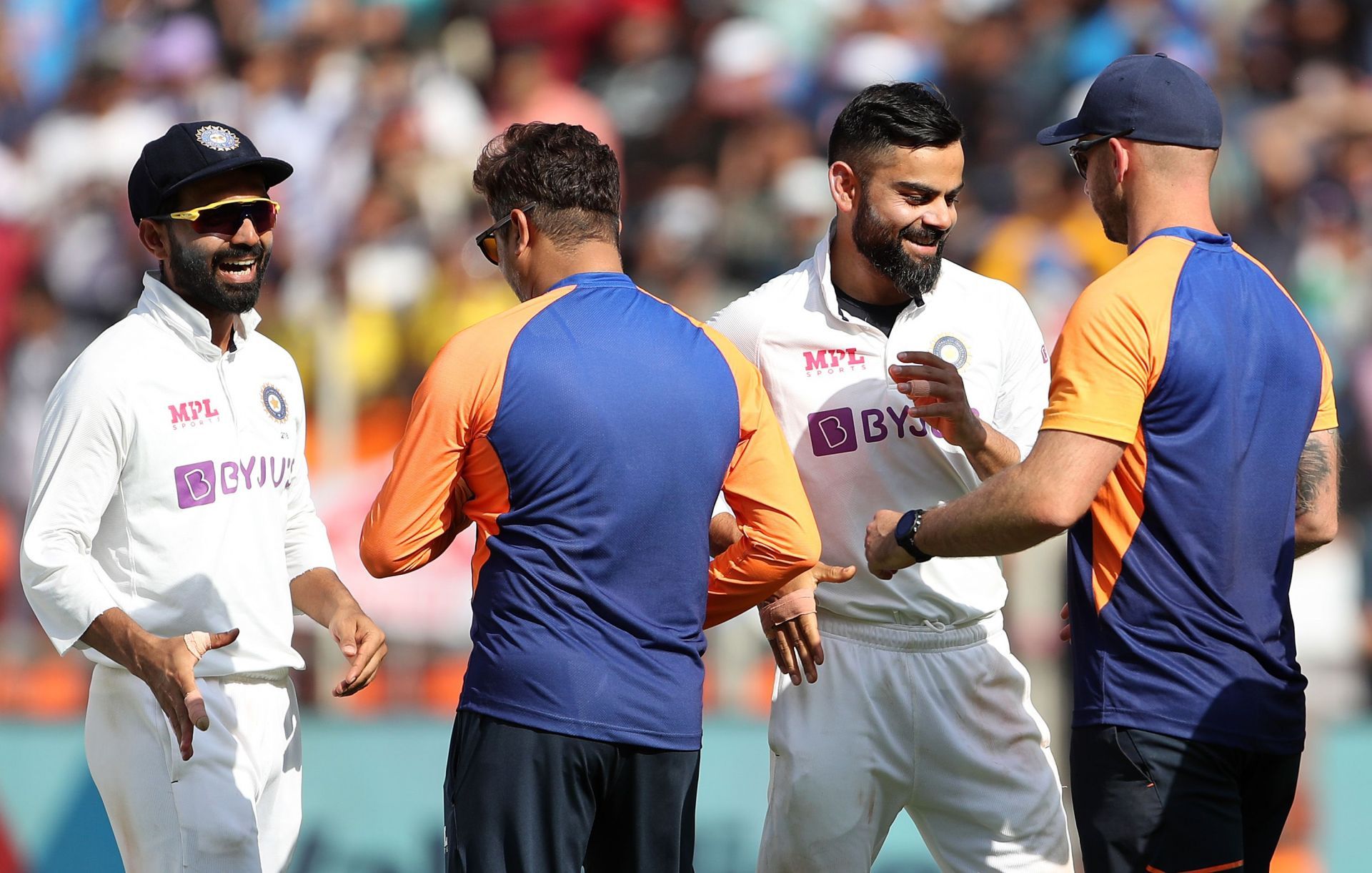 Ajinkya Rahane (left) and Virat Kohli. Pic: Getty Images