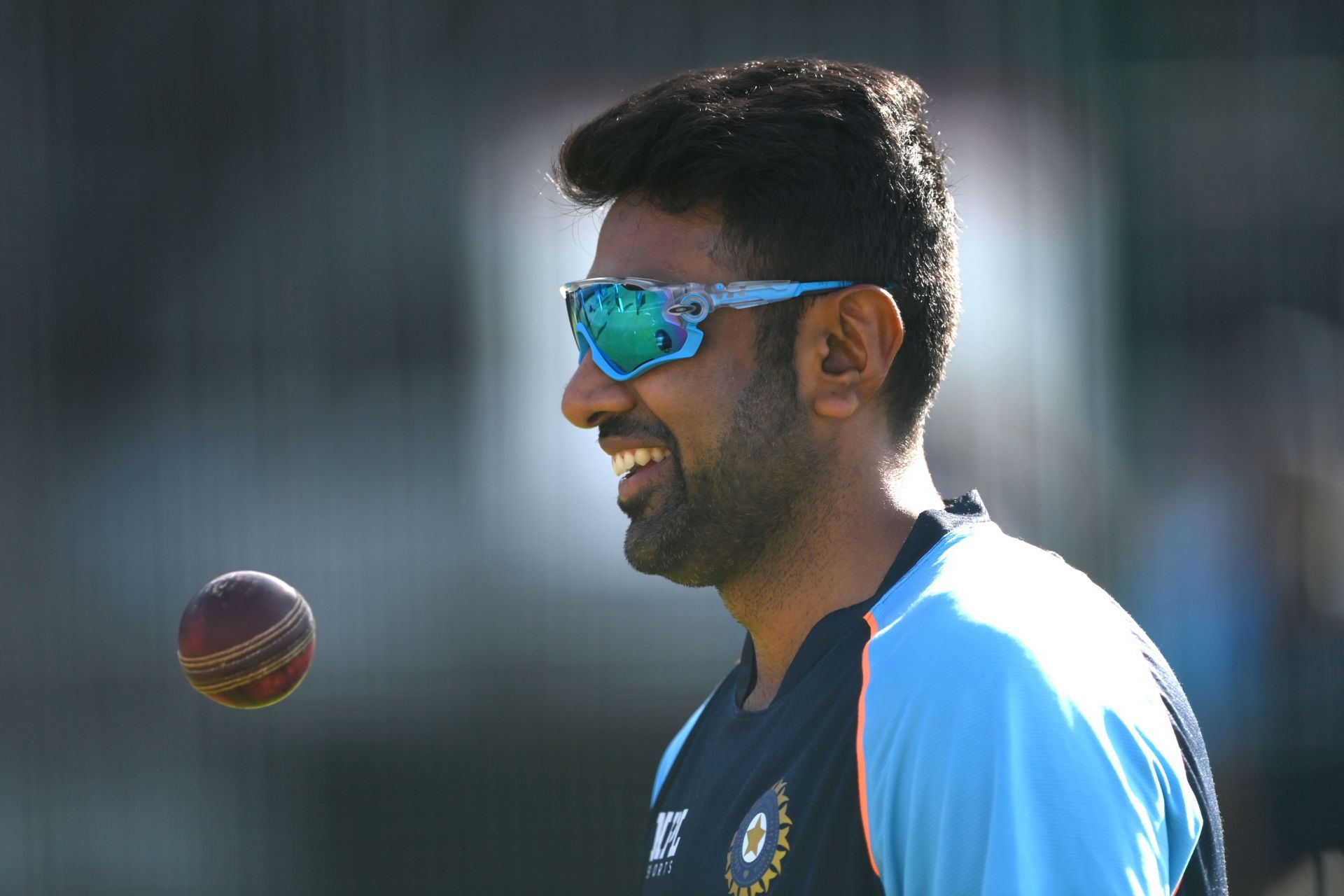 Ravichandran Ashwin pictured during an India net session