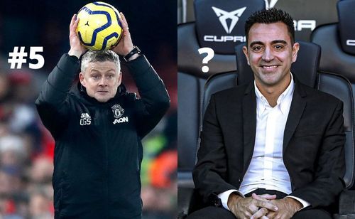 Ole Gunnar Solskjaer and Xavi Hernandez