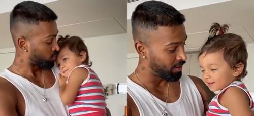 Hardik Pandya with son Agastya. Pic: Hardik Pandya/ Instagram