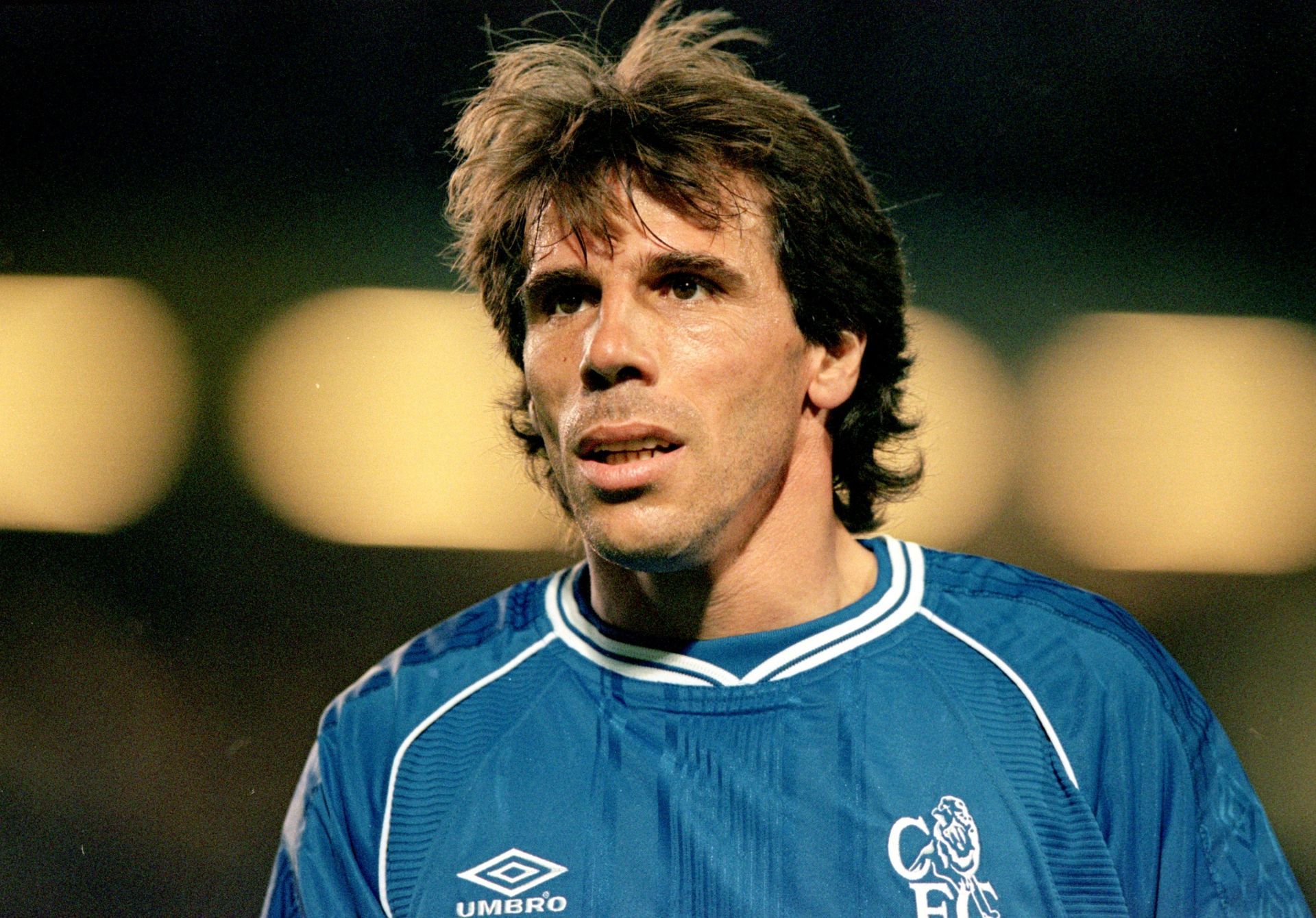 Gianfranco Zola in his Chelsea shirt