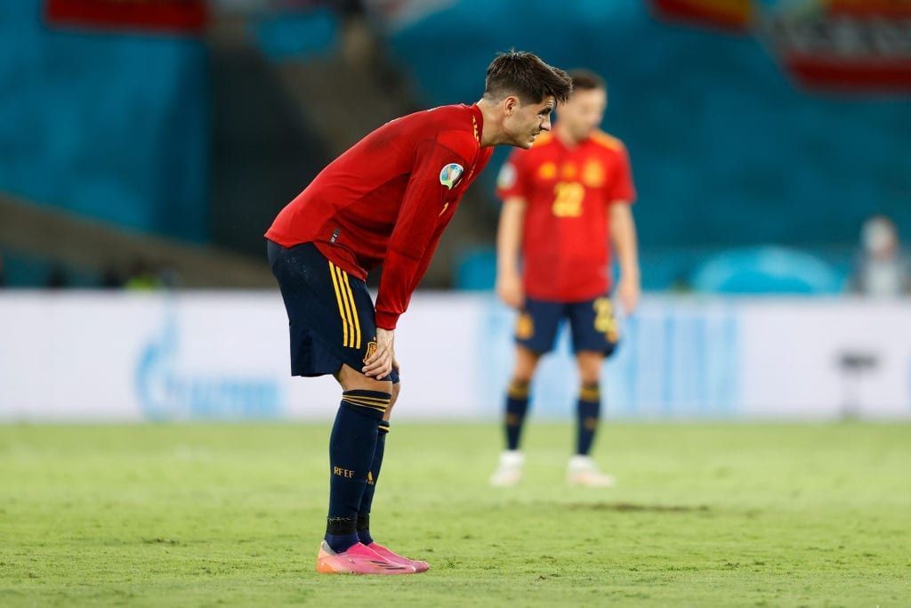 Morata&#039;s last goal for Spain came in Euro 2020 in July.