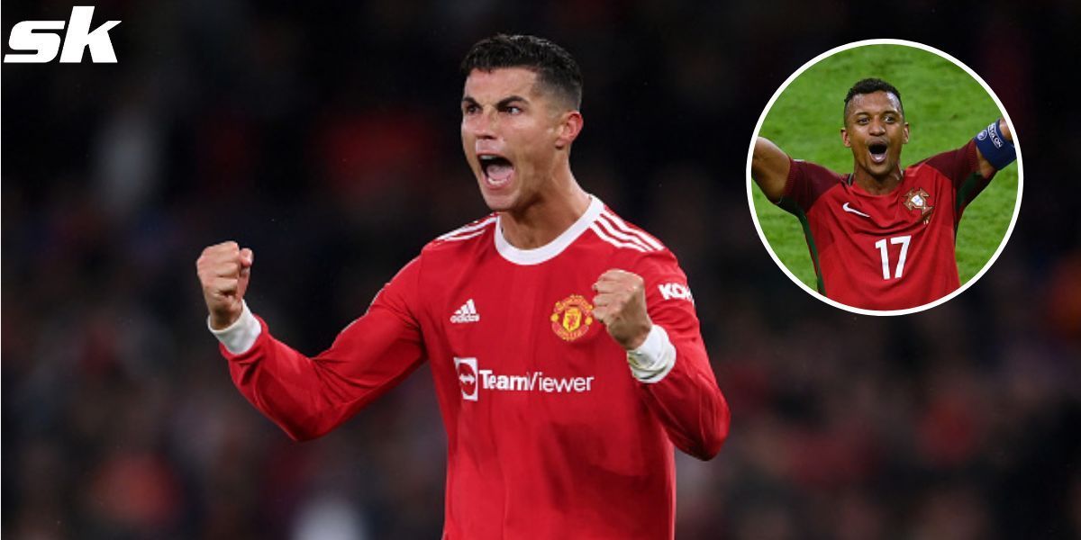 Nani (inset) has revealed what he told Cristiano Ronaldo about Manchester United return