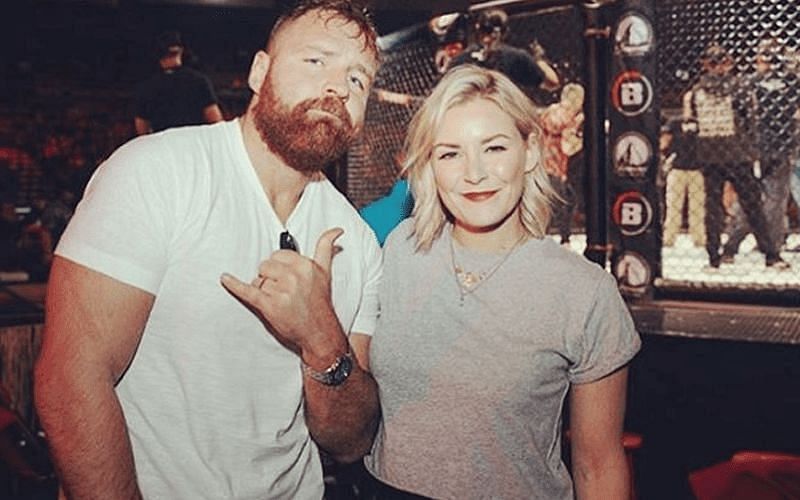 Jon Moxley and Renee Pacquette at an MMA event