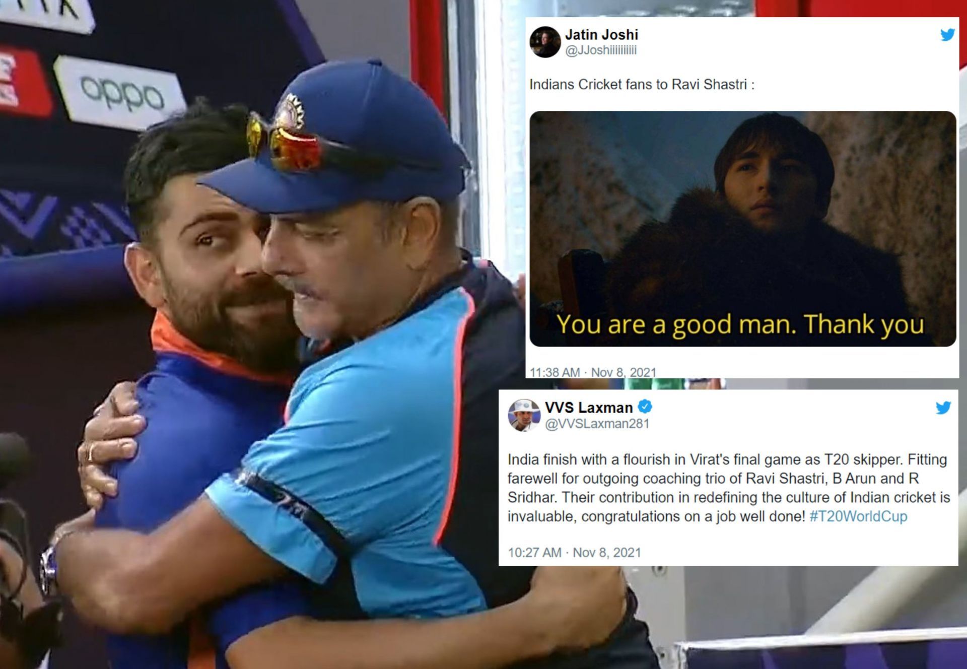 Twitterati pays tribute to Ravi Shastri and co for their contribution to Team India in the past few years