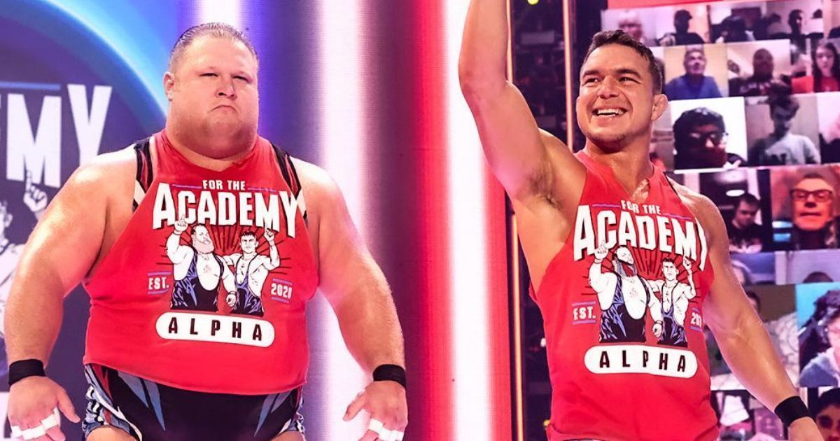 Otis and Chad Gable, collectively known as the Alpha Academy.