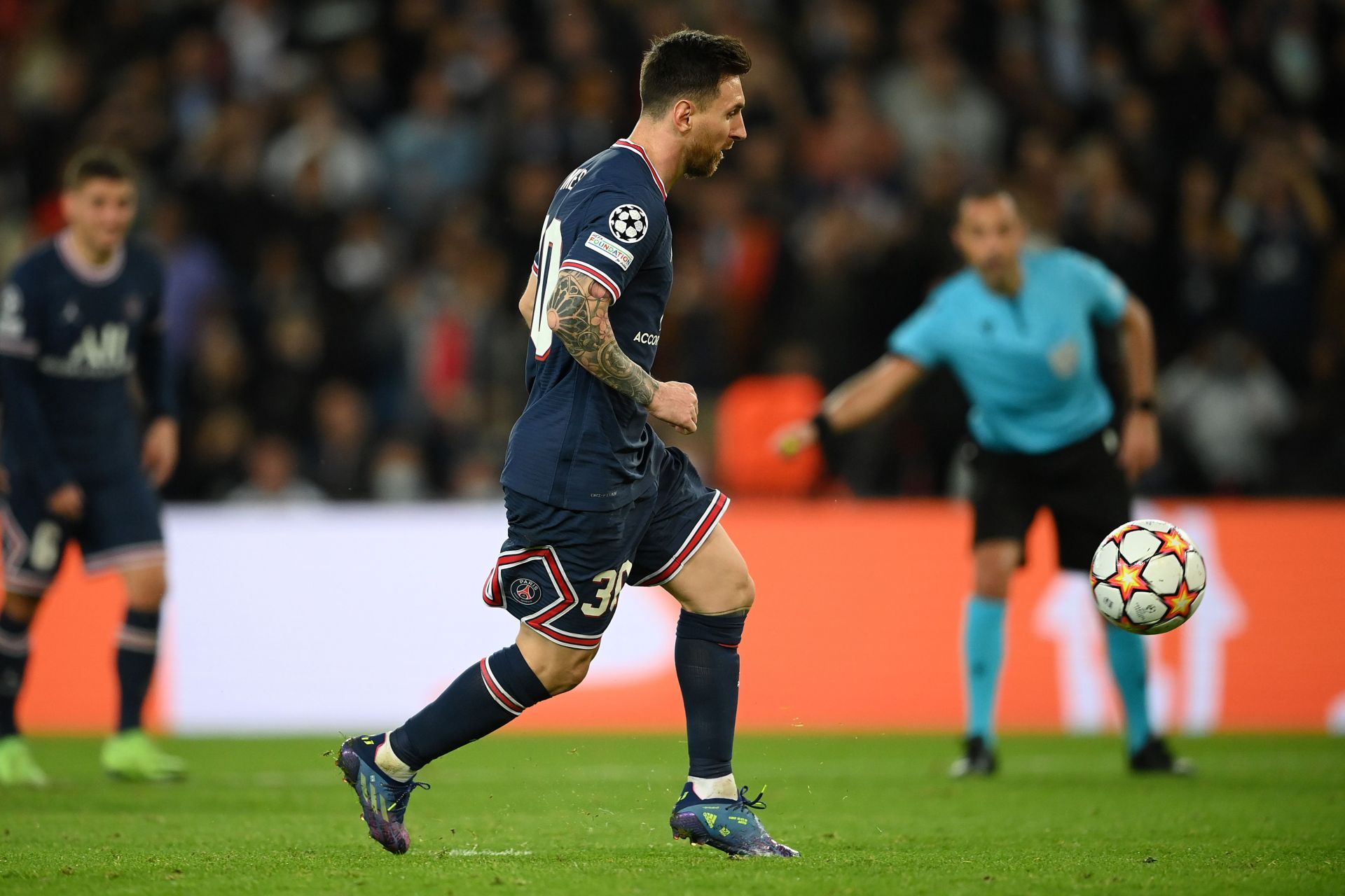 Lionel Messi in action for PSG