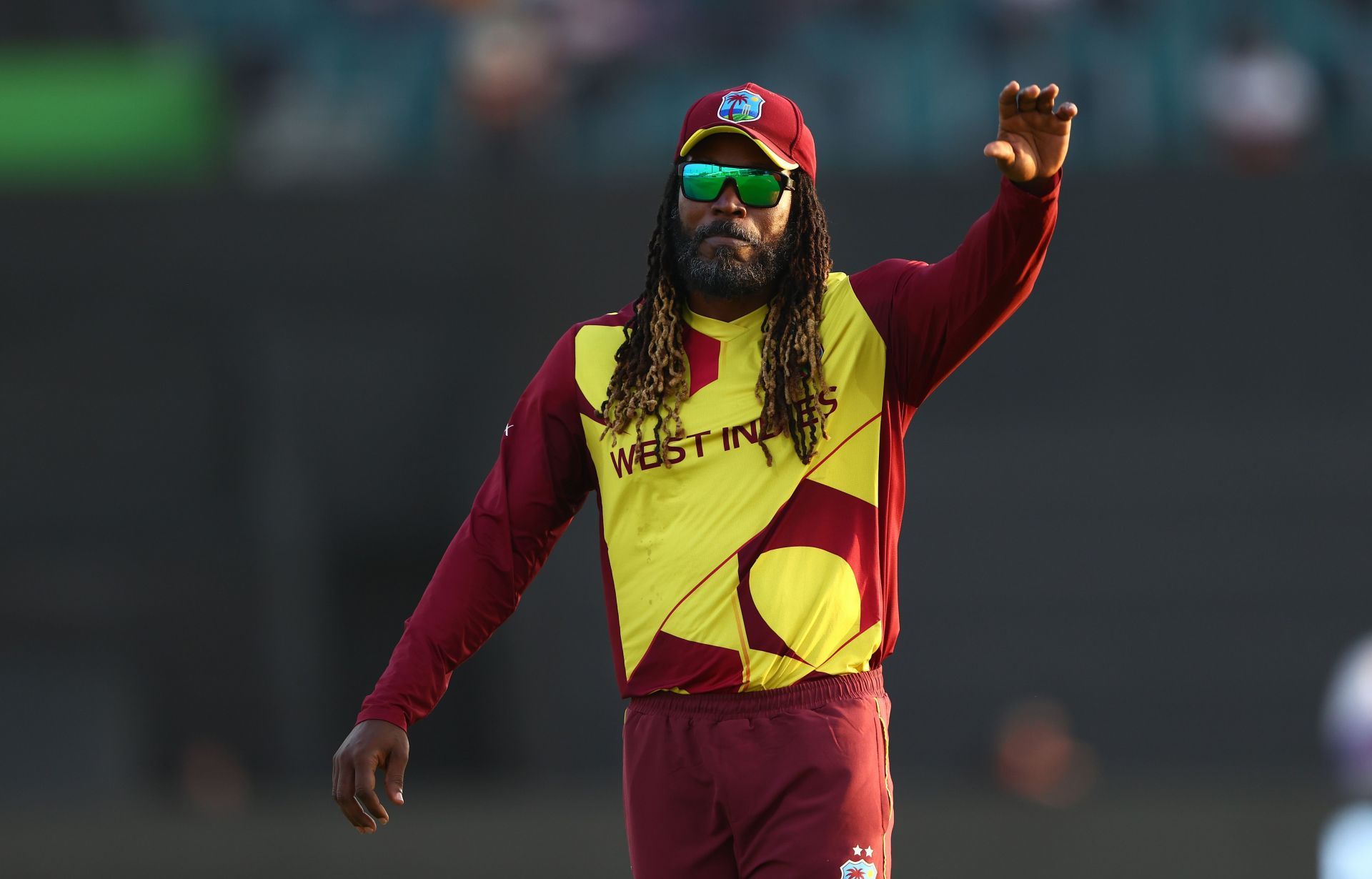 Star batsman Chris Gayle of Team Abu Dhabi