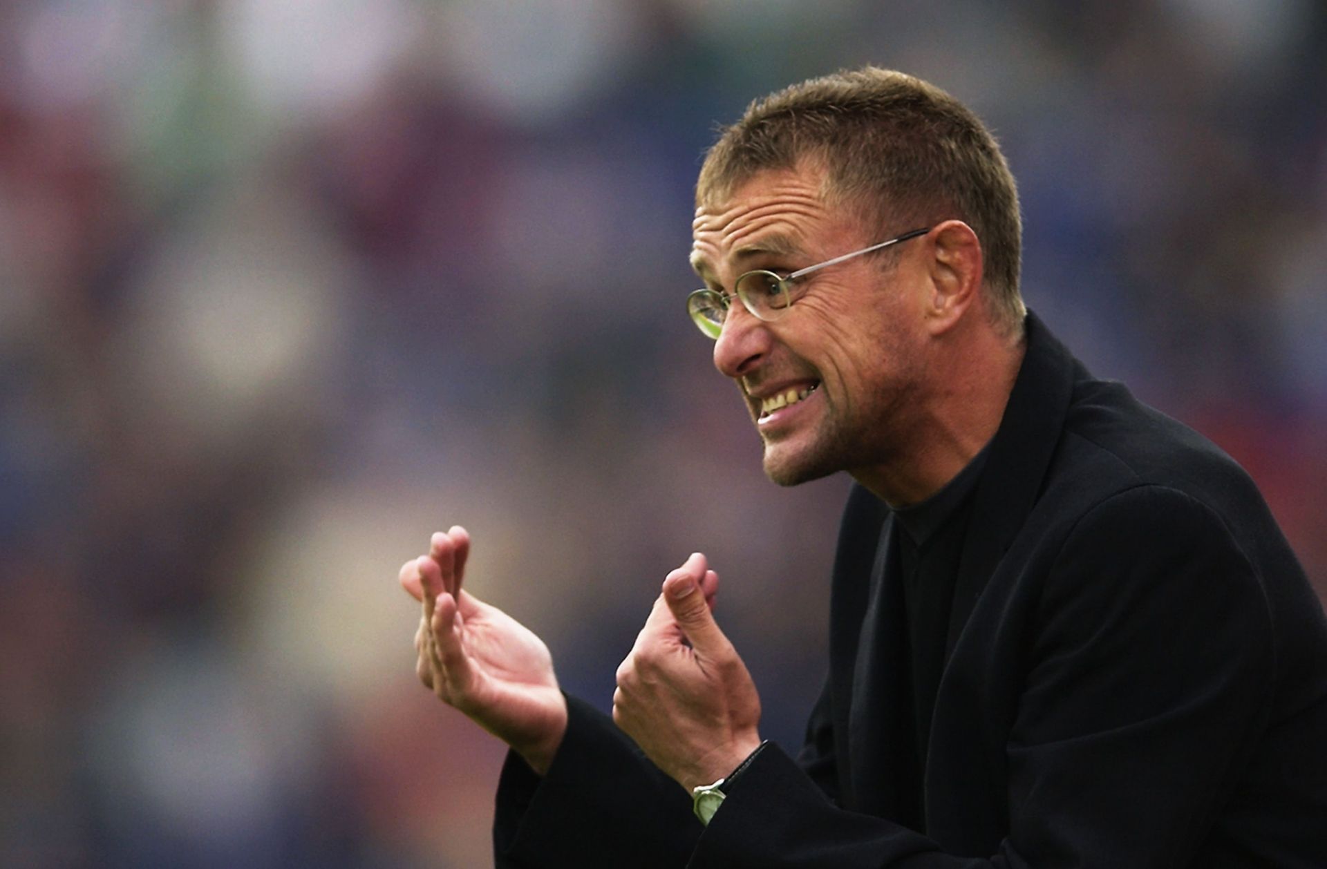 Ralf Rangnick during his time as the coach of Hannover 